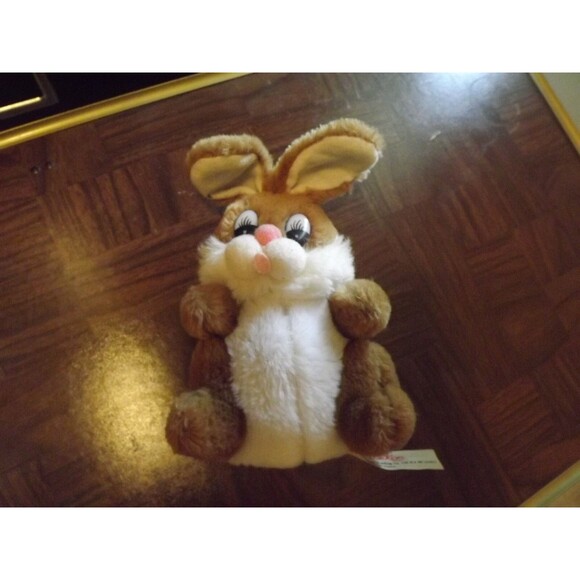 Vintage Daekor Brown Pot Belly Bunny Plush Stuffed Animal 1979 Hudson Trading - Picture 1 of 4